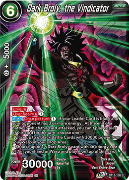 Dark Broly, the Vindicator - Supreme Rivalry - Common - BT13-136