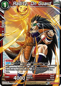 Raditz, On Guard - Saiyan Showdown - Rare - BT15-005