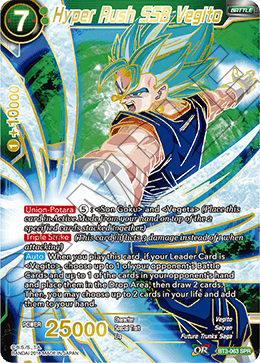 Hyper Rush SSB Vegito (SPR) - Cross Worlds - Special Rare - BT3-063
