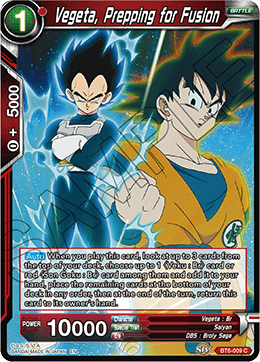 Vegeta, Prepping for Fusion - Destroyer Kings - Common - BT6-009