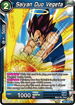 Saiyan Duo Vegeta - Destroyer Kings Pre-Release Cards - Common - BT6-034_PR