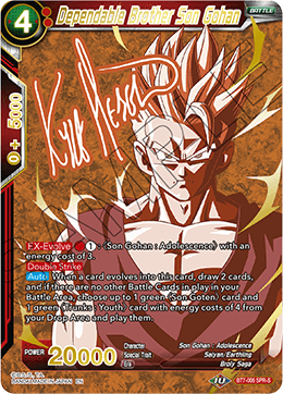Dependable Brother Son Gohan (SPR Signature) - Assault of the Saiyans - Special Rare Signature - BT7-006