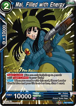 Mai, Filled with Energy - Assault of the Saiyans Pre-Release Cards - Common - BT7-034_PR
