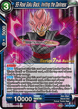 SS Rose Goku Black, Inviting the Darkness - Assault of the Saiyans Pre-Release Cards - Rare - BT7-043_PR