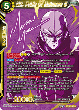 Hit, Pride of Universe 6 (SPR Signature) - Assault of the Saiyans - Special Rare Signature - BT7-079