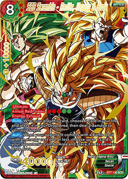 SS3 Scramble - Raditz, Vegeta & Broly - Assault of the Saiyans - Secret Rare - BT7-130