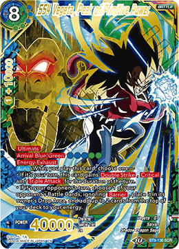 SS4 Vegeta, Peak of Primitive Power - Malicious Machinations - Secret Rare - BT8-136