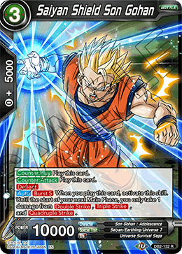 Saiyan Shield Son Gohan - Draft Box 05 - Divine Multiverse - Rare - DB2-132