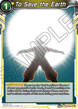 To Save the Earth - Draft Box 06 - Giant Force - Common - DB3-099