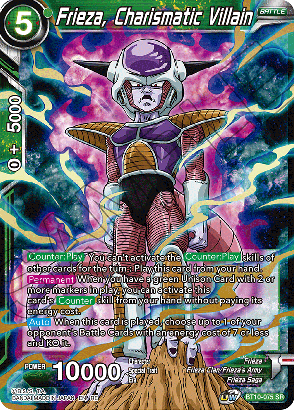 Frieza, Charismatic Villain - Rise of the Unison Warrior - Super Rare - BT10-075