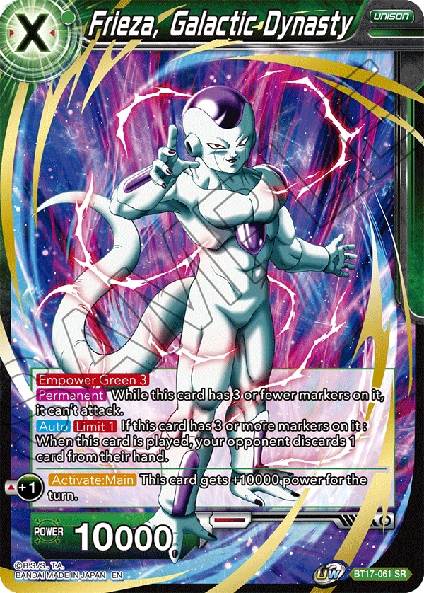 Frieza, Galactic Dynasty - Ultimate Squad - Super Rare - BT17-061