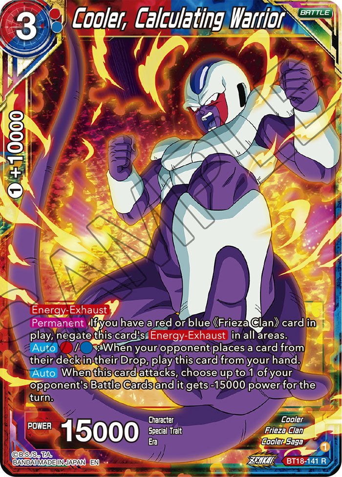 Cooler, Calculating Warrior - Dawn of the Z-Legends - Rare - BT18-141
