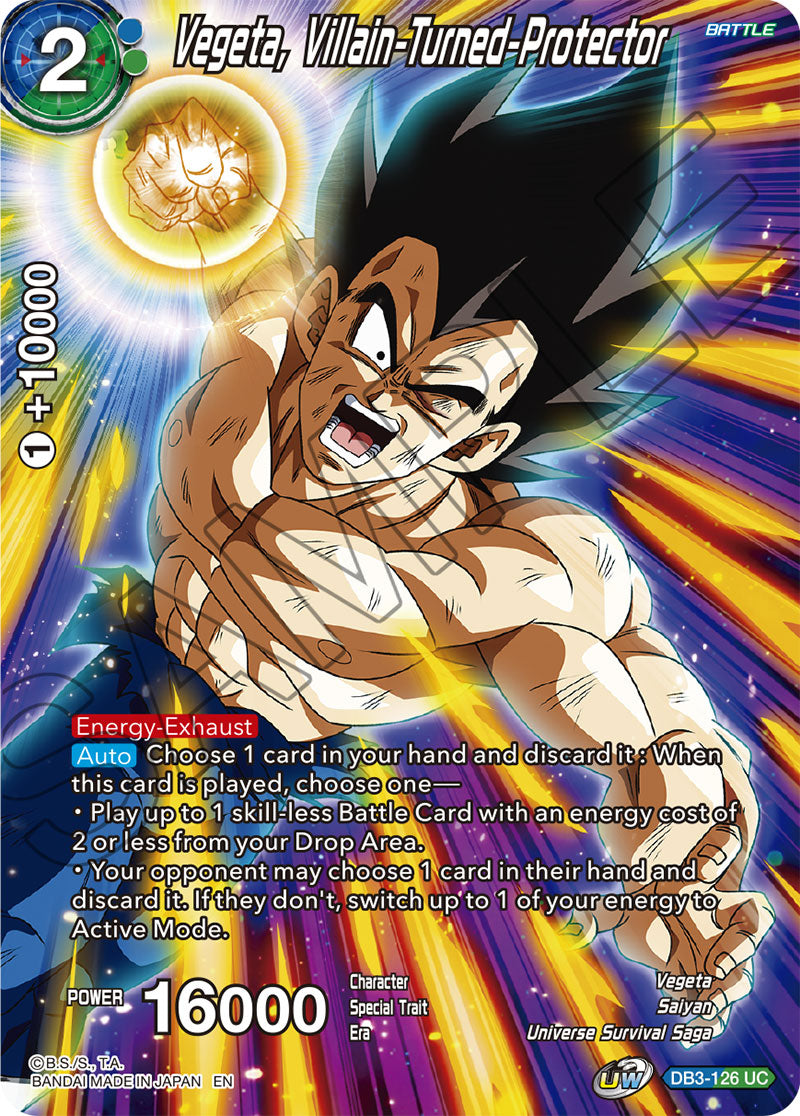 Vegeta, Villain-Turned-Protector - Theme Selection: History of Vegeta - Uncommon - DB3-126