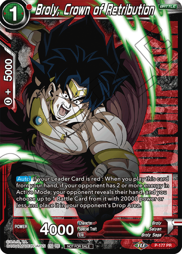 Broly, Crown of Retribution (Championship 2022 Celebration Pack) - Promotion Cards - Promo - P-177