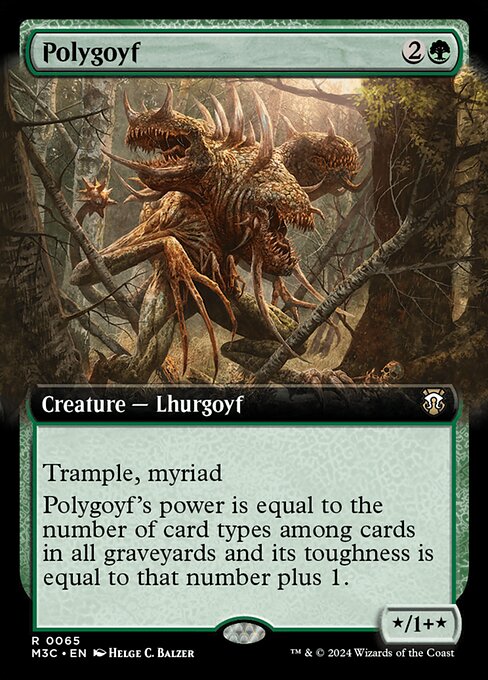 Polygoyf (Extended Art) (Ripple Foil) - Commander: Modern Horizons 3 - R - 65