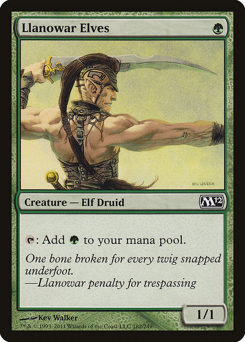 Llanowar Elves - Magic 2012 (M12) - C - 182