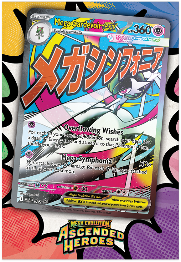 Pokémon TCG: Ascended Heroes - Premium Poster Collection - Mega Gardevoir (10 Booster Packs + Promo) - Ingles