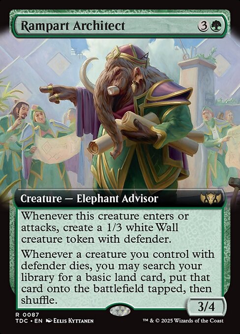 Rampart Architect (Extended Art) - Commander: Tarkir: Dragonstorm - R - 87