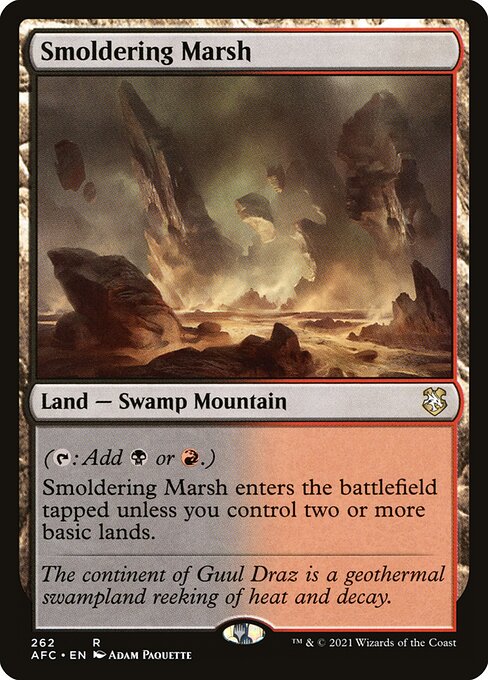 Smoldering Marsh - Commander: Adventures in the Forgotten Realms - R - 262