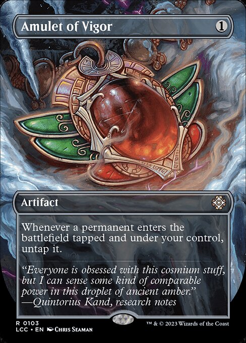 Amulet of Vigor (Borderless) - Commander: The Lost Caverns of Ixalan - R - 103