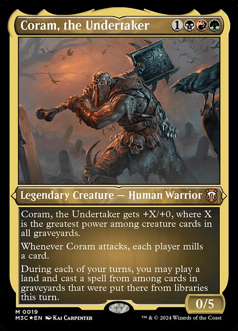 Coram, the Undertaker (Foil Etched) - Commander: Modern Horizons 3 - M - 19