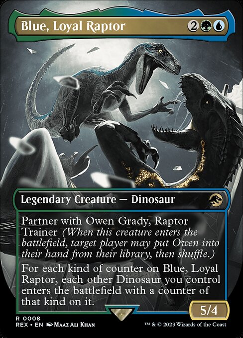 Blue, Loyal Raptor (Borderless) - Universes Beyond: Jurassic World Collection - R - 8