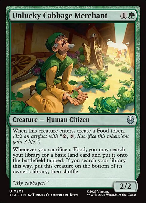Unlucky Cabbage Merchant - Avatar: The Last Airbender - U - 201
