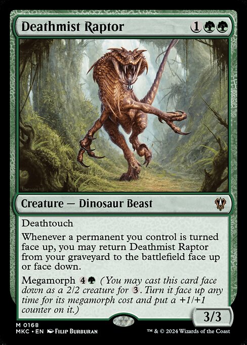 Deathmist Raptor - Commander: Murders at Karlov Manor - M - 168