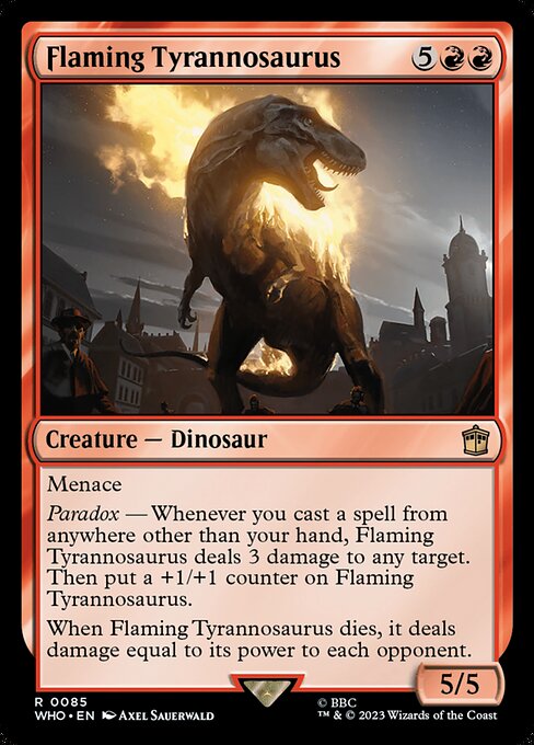 Flaming Tyrannosaurus - Universes Beyond: Doctor Who - R - 85