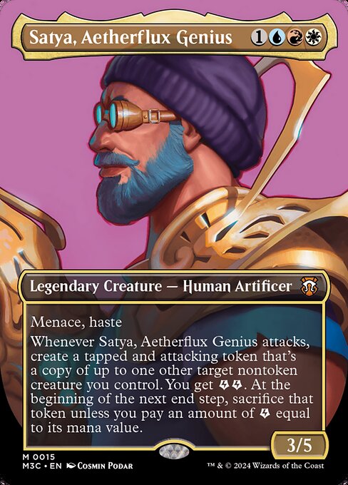 Satya, Aetherflux Genius (Borderless) - Commander: Modern Horizons 3 - M - 15