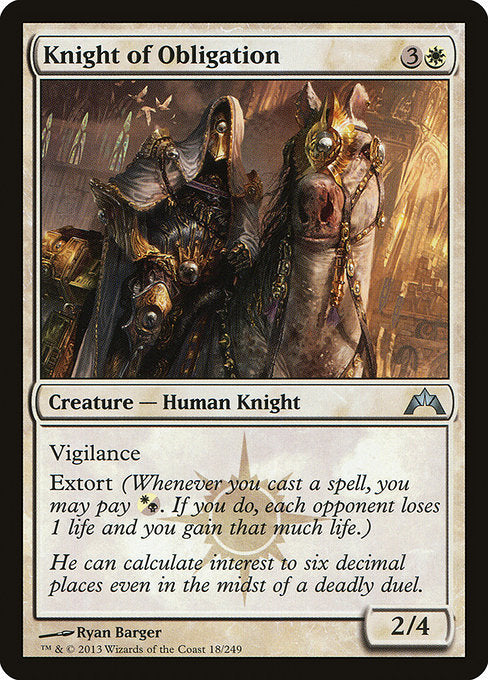Knight of Obligation - Gatecrash - U - 18
