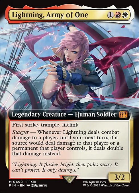 Lightning, Army of One (Extended Art) - FINAL FANTASY - M - 498