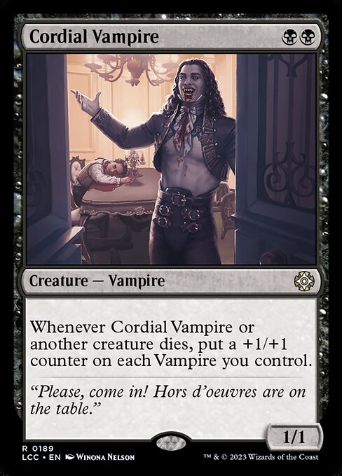 Cordial Vampire - Commander: The Lost Caverns of Ixalan - R - 189
