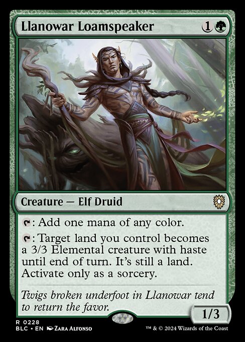 Llanowar Loamspeaker - Commander: Bloomburrow - R - 228