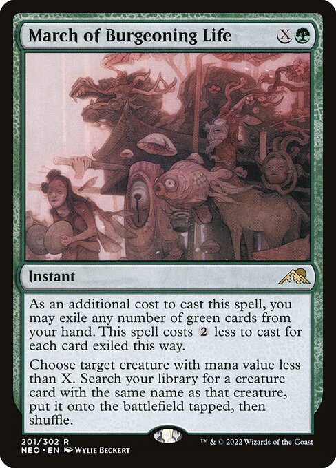 March of Burgeoning Life - Kamigawa: Neon Dynasty - R - 201