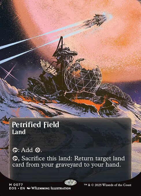 Petrified Field (0077) (Borderless) - Edge of Eternities: Stellar Sights - M - 77