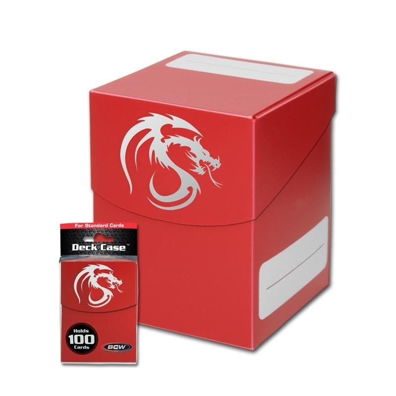 BCW Large Deck Case Red | Caja para Mazo (Holds 100+ Sleeved Cards)