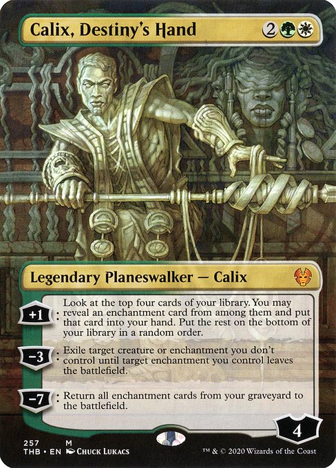 Calix, Destiny's Hand (Borderless) - Theros Beyond Death - M - 257