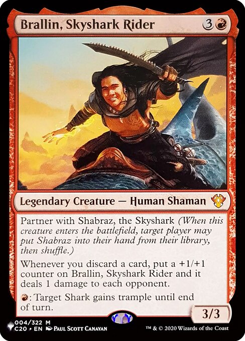 Brallin, Skyshark Rider - The List Reprints - M - 004/322