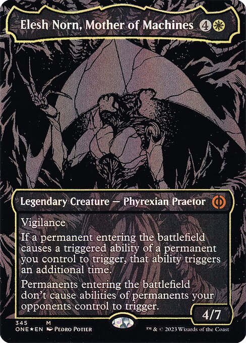 Elesh Norn, Mother of Machines (Oil Slick Raised Foil) - Phyrexia: All Will Be One - M - 345