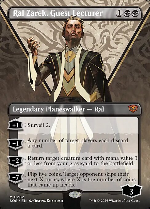 Ral Zarek, Guest Lecturer (Borderless) - Secrets of Strixhaven - M - 282