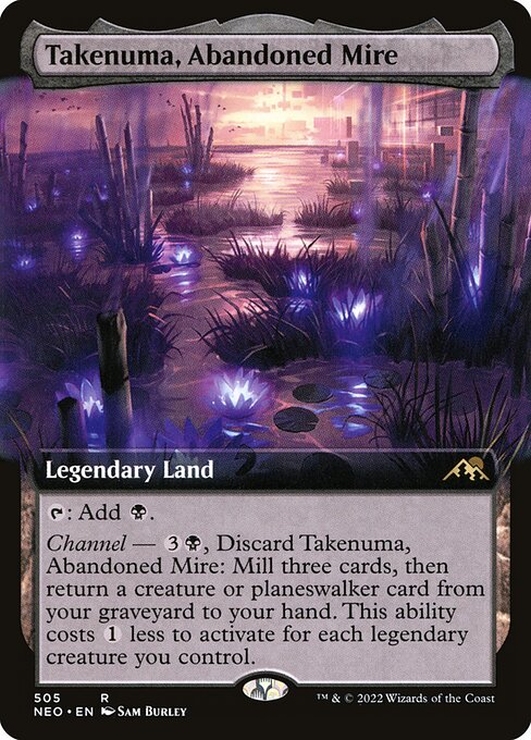 Takenuma, Abandoned Mire (Extended Art) - Kamigawa: Neon Dynasty - R - 505