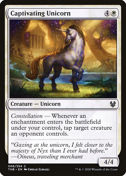 Captivating Unicorn - Theros Beyond Death - C - 6