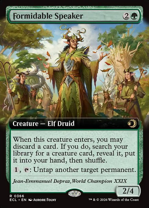 Formidable Speaker (Extended Art) - Lorwyn Eclipsed - R - 366