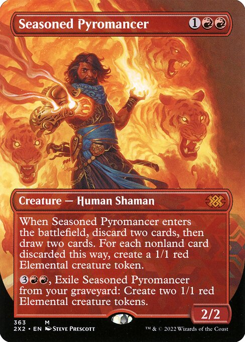 Seasoned Pyromancer (Borderless) - Double Masters 2022 - M - 363