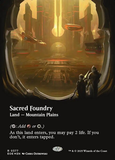 Sacred Foundry (Borderless) (Galaxy Foil) - Edge of Eternities - R - 377
