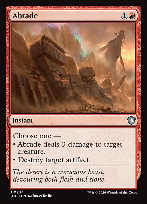 Abrade - Commander: Secrets of Strixhaven - U - 234