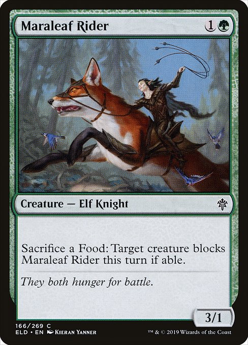 Maraleaf Rider - Throne of Eldraine - C - 166