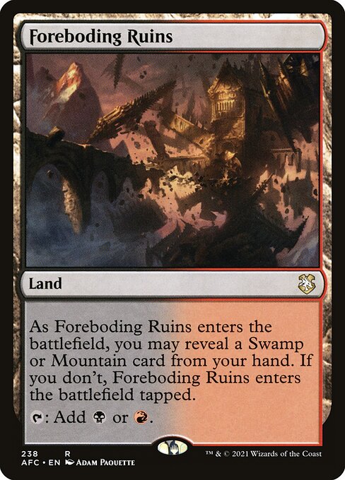 Foreboding Ruins - Commander: Adventures in the Forgotten Realms - R - 238