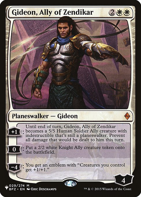 Gideon, Ally of Zendikar - The List Reprints - M - 029/274